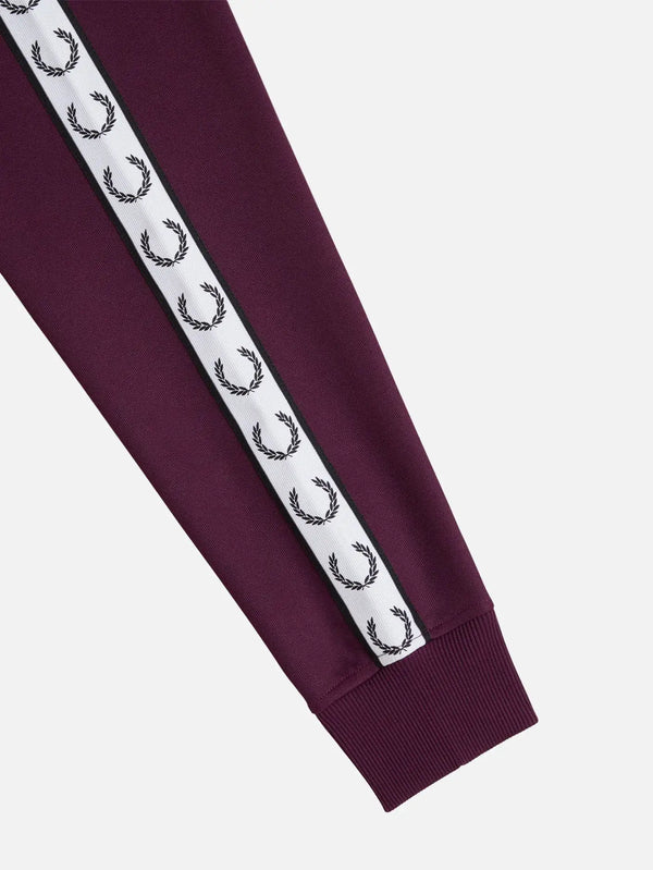 shopi go Contrast Tape Track Jacket - Plum – kol üzerinde, yakından görünüm