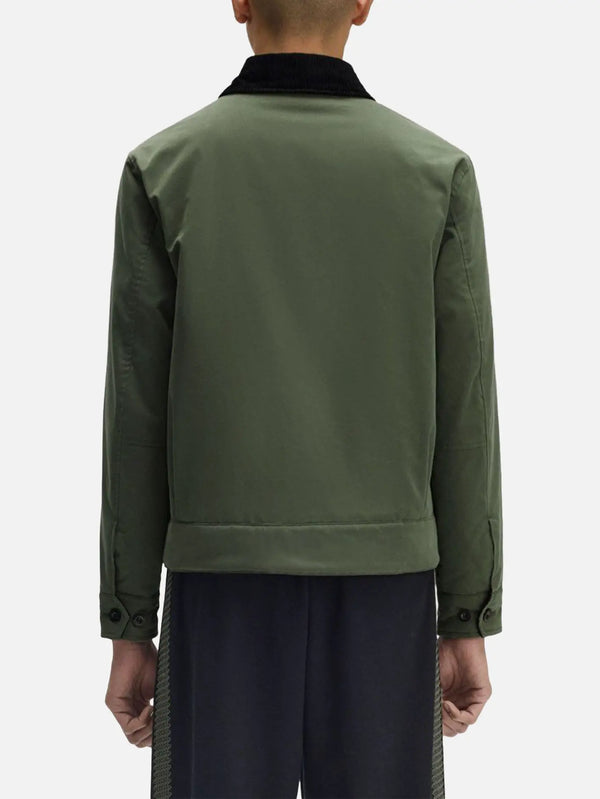 FRED PERRY Cotton Caban Jacket – Night Green, arka görünüm