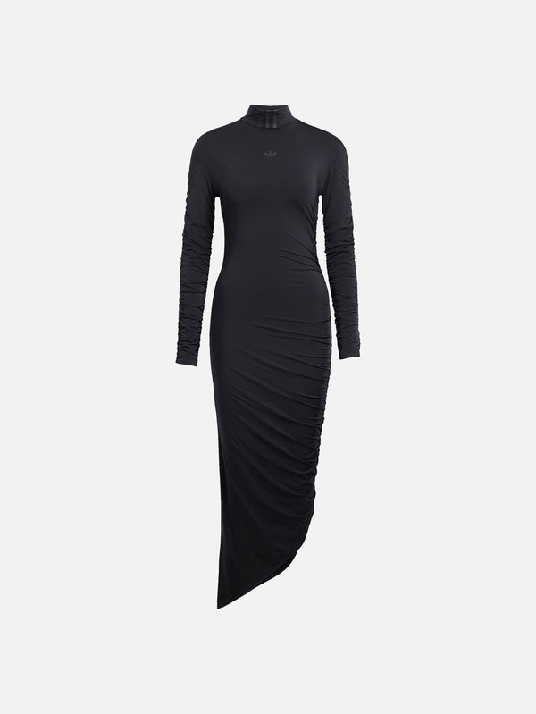 ADIDAS ORIGINALS, Ruched Maxi Dress - Black, ELBİSE, shopi go'da!