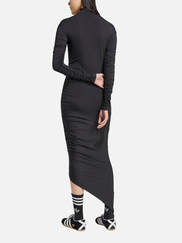 ADIDAS ORIGINALS, Ruched Maxi Dress - Black, ELBİSE, shopi go'da!