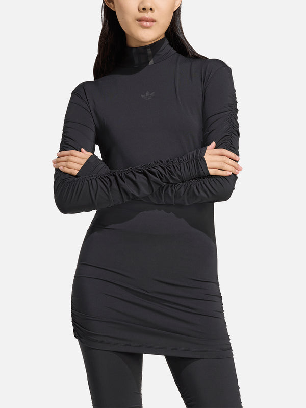 Ruched LS Top - Black