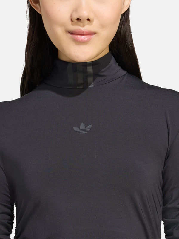 Ruched LS Top - Black