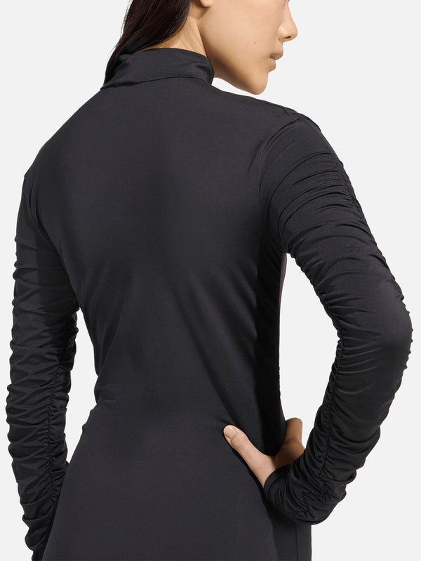 Ruched LS Top - Black