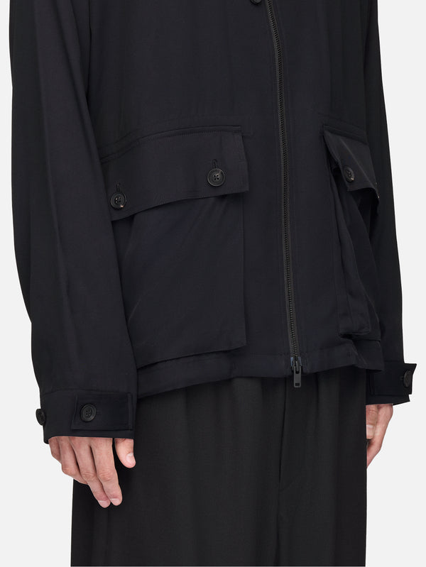 Y-3, Y-3 Rayon Twill Zip Top 
