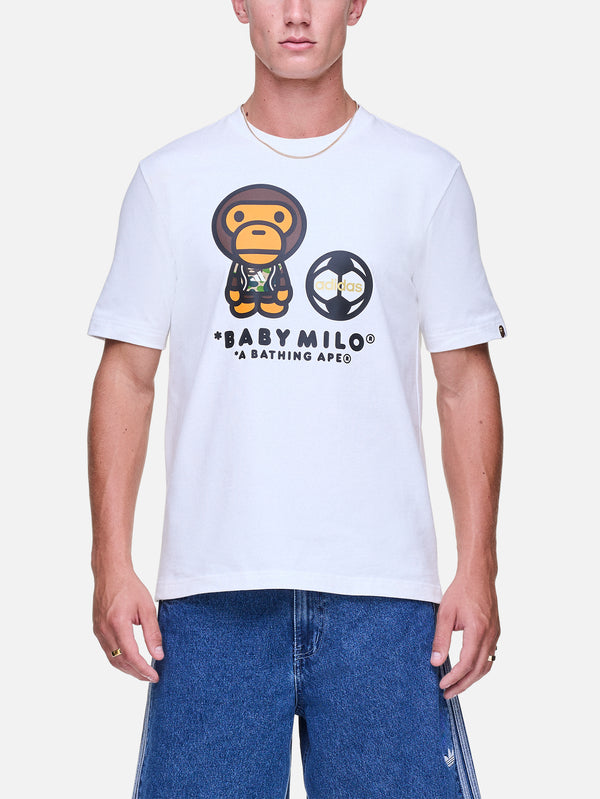 ADIDAS ORIGINALS, BAPE x adidas SSL Milo Tee - White, T-SHIRT, shopi go'da!