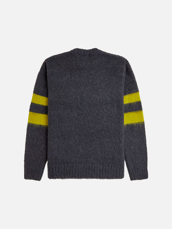 Chunky Tipped Sleeve Jumper - Anchor Grey