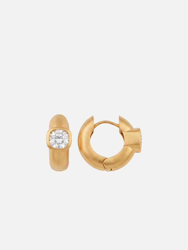 ECE LONDON Aurea Lux Earrings – Gold, iki parça küpe, ön görünüm