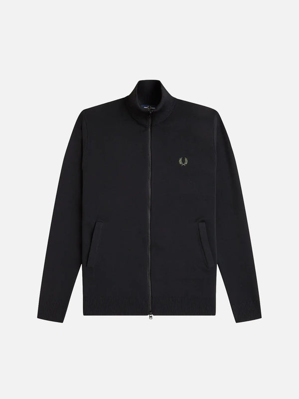 FRED PERRY Knitted Track Jacket - Black – siyah, önden görünüm