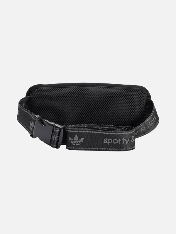 ADIDAS ORIGINALS, Sporty & Rich x adidas Waist Bag - Black, ÇANTA, shopi go'da!
