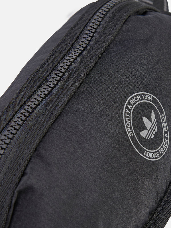 ADIDAS ORIGINALS, Sporty & Rich x adidas Waist Bag - Black, ÇANTA, shopi go'da!