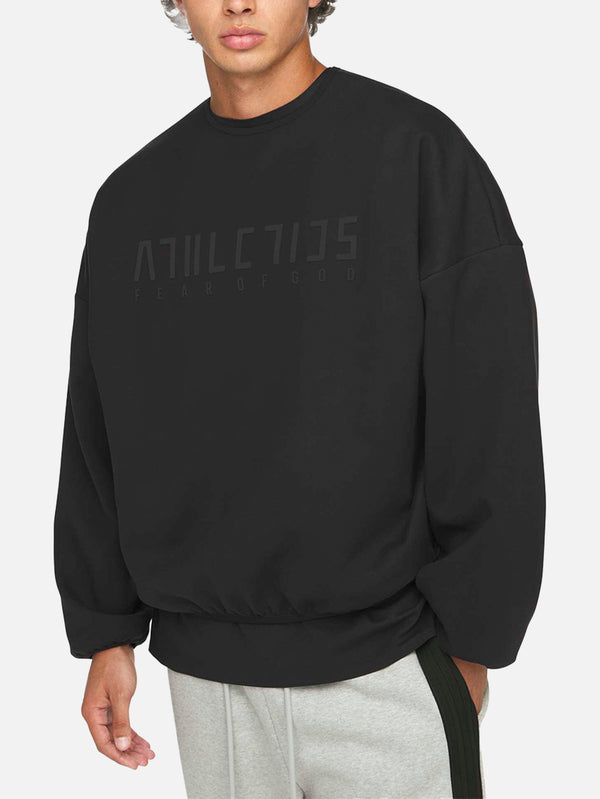 ADIDAS ORIGINALS, Fear of God Athletics x adidas Crewneck - Black, SWEATSHIRT, shopi go'da!