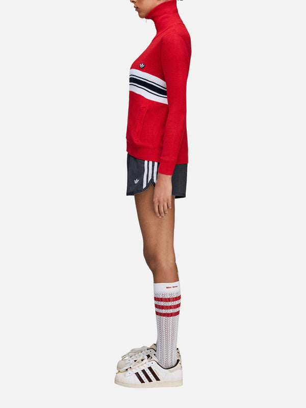 ADIDAS ORIGINALS, Wales Bonner x adidas Knit Track Top - Better Scarlet, EŞOFMAN ÜSTÜ, shopi go'da!
