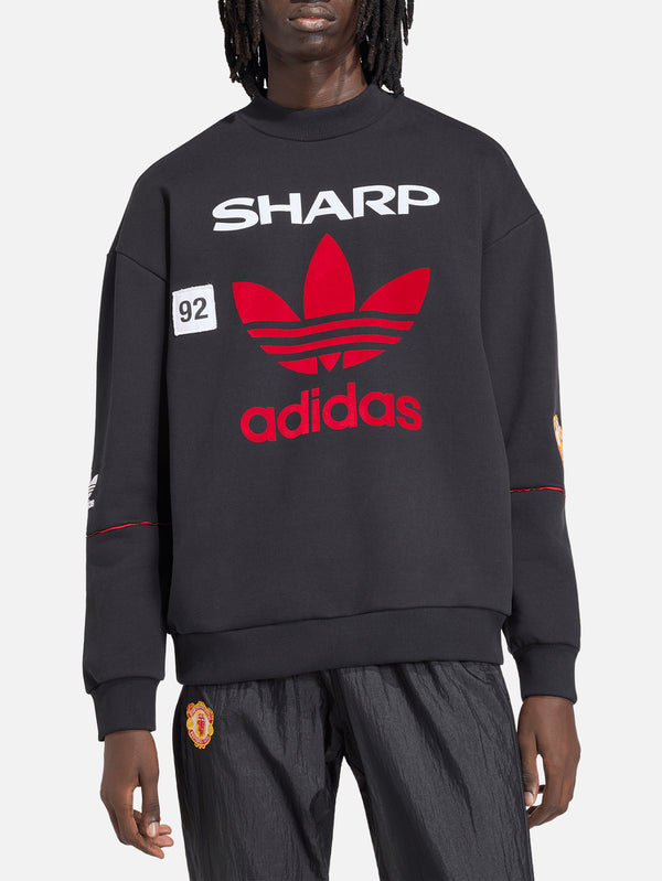 ADIDAS ORIGINALS, Manchester United 90 Sweatshirt - Black, SWEATSHIRT, shopi go'da!
