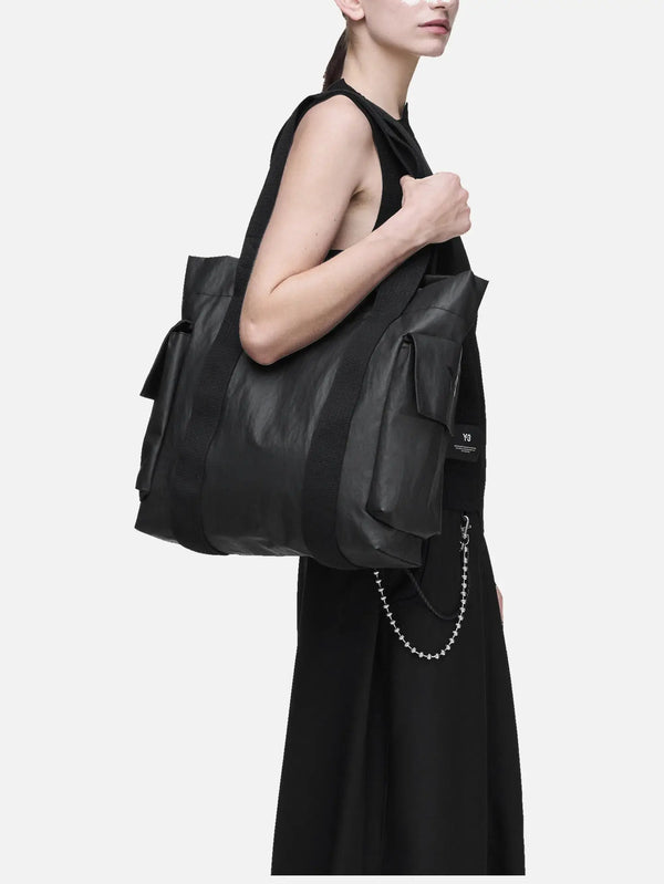 shopi go Y-3 Work Tote - Black – siyah, yan görünüm