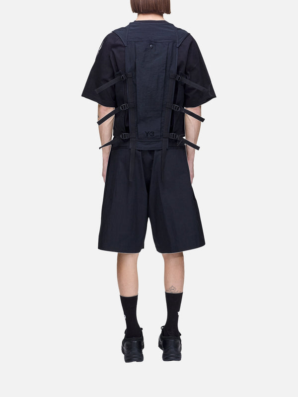 Y-3, Y-3 Utility Wide-Leg Shorts - Black, ŞORT, shopi go'da!
