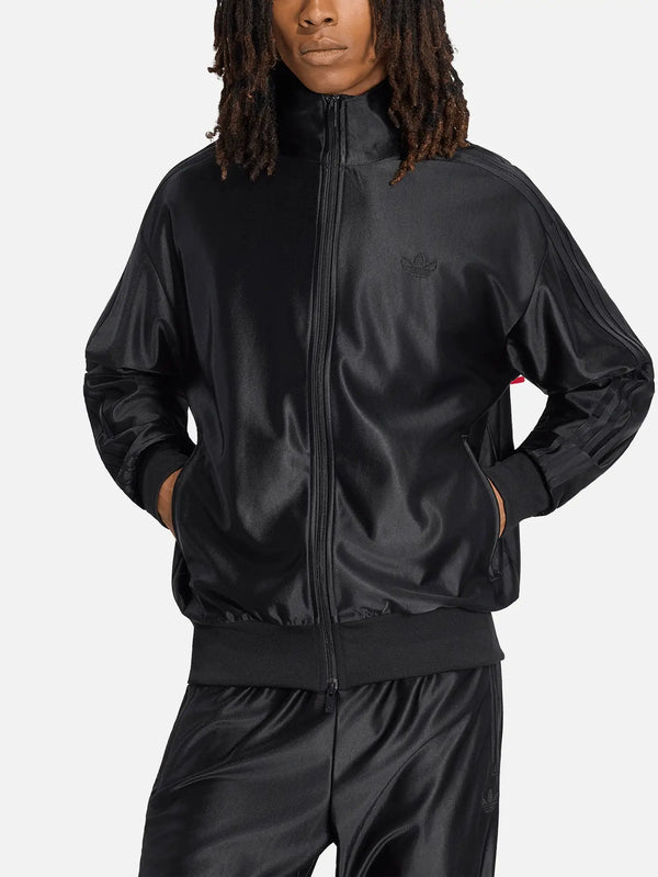 ADIDAS ORIGINALS Firebird Metallic Track Top – siyah, önden görünüm