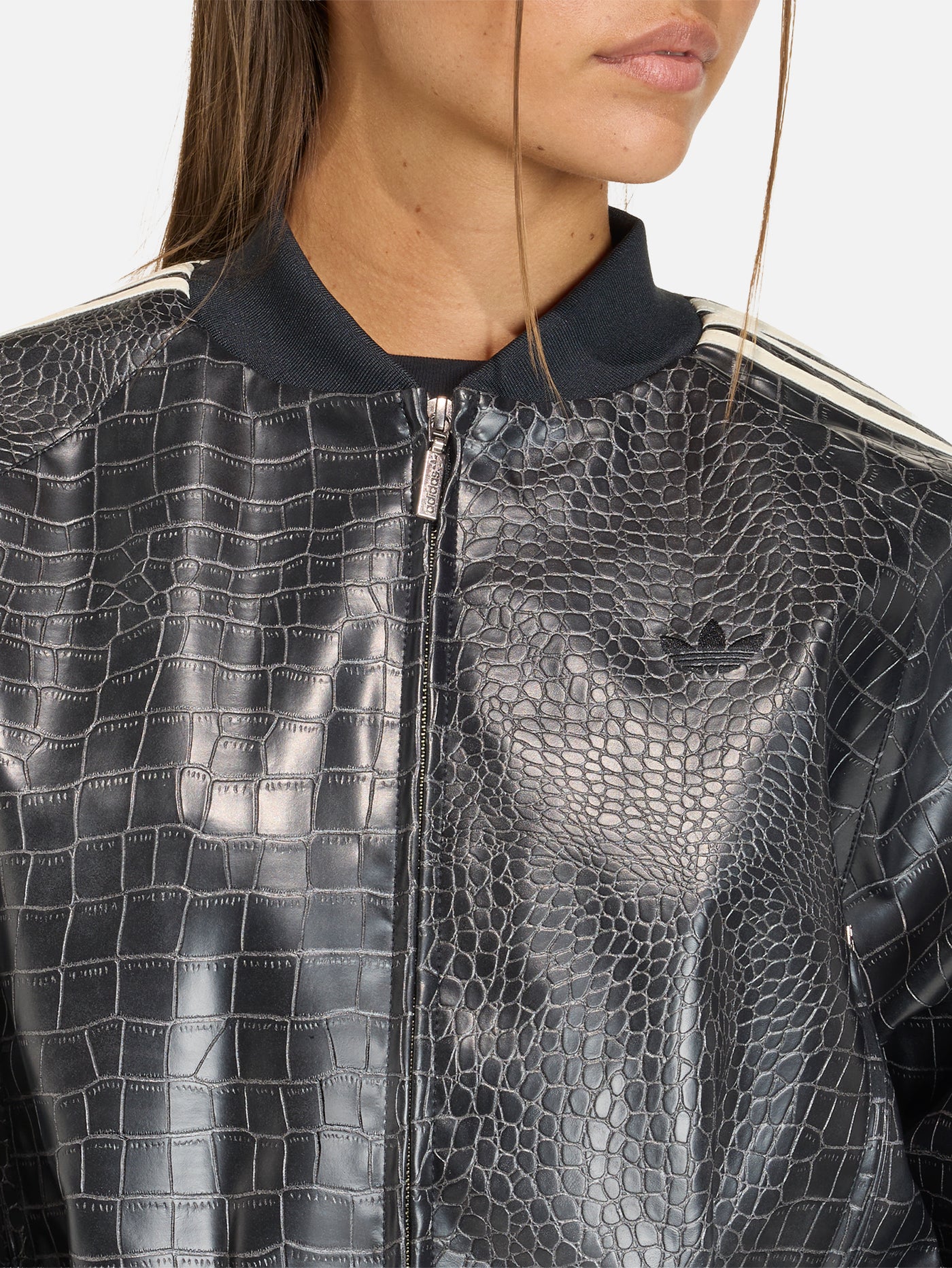ADIDAS ORIGINALS Pleather Jacket W Black KE5035 - Fast Delivery
