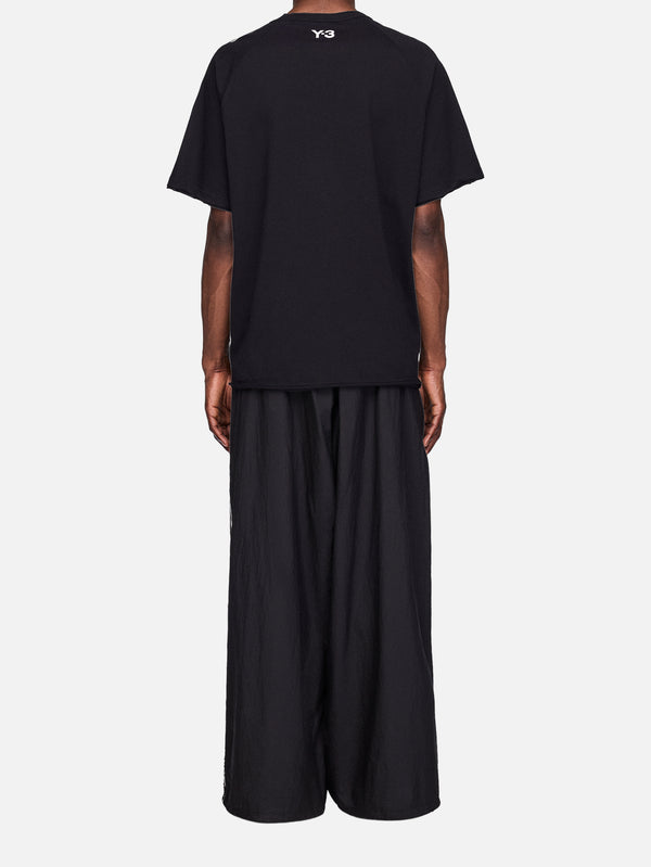 Y-3 Raw Edge 3 Stripes Wide Tracksuit - Black