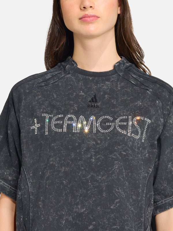 Adilenium Season 4 Teamgeist Washed Rhinestone Tee - Black
