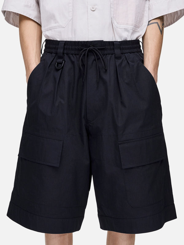 Y-3, Y-3 Wide Leg Shorts - Black, ŞORT, shopi go'da!