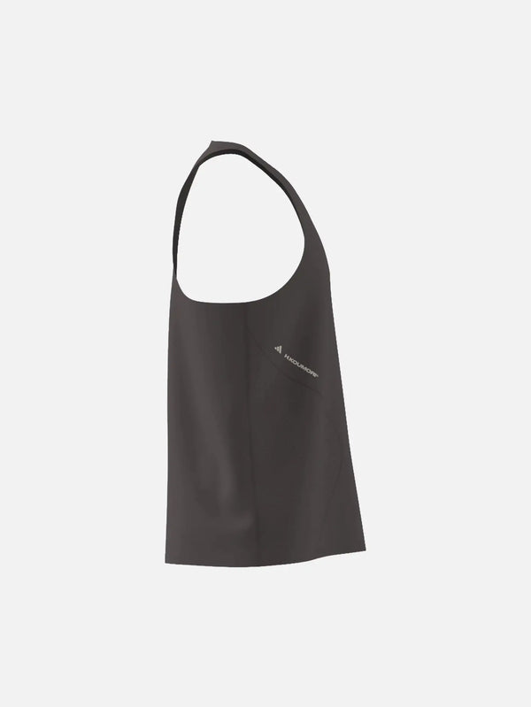 ADIDAS ORIGINALS adidas x Hermanos Koumori Running Tank - Charcoal – Charcoal, yandan görünüm