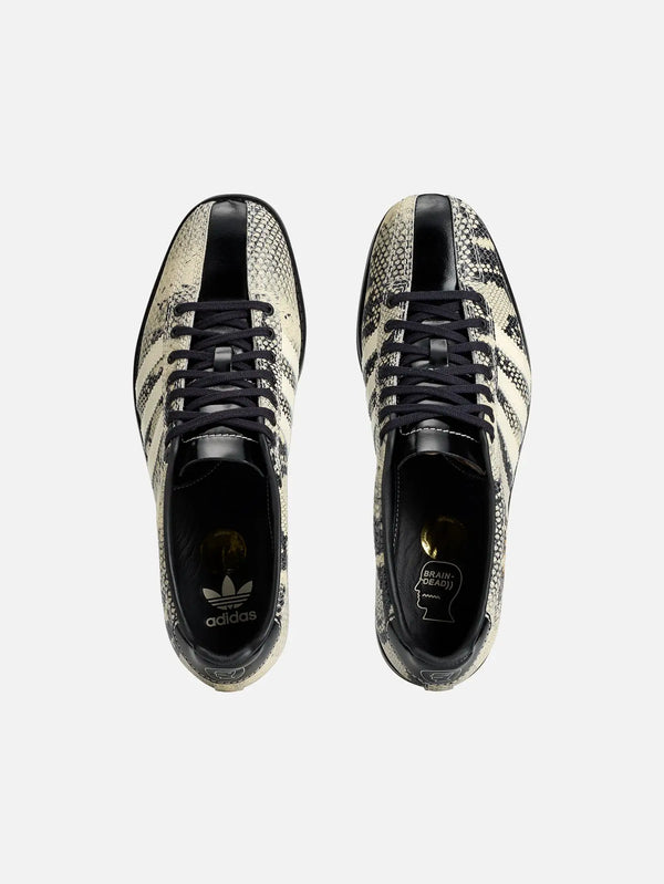 shopi go Brain Dead x adidas Samba Bowling Snakeskin – bej-siyah, üstten görünüm, çift