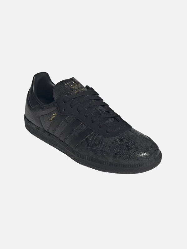 ADIDAS ORIGINALS Samba OG Snakeskin Core Black – Core Black, önden 3/4 görünüm