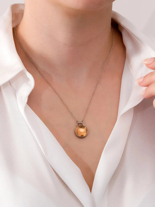 ECE LONDON Aurea Lux Necklace - Silver – önden görünüm