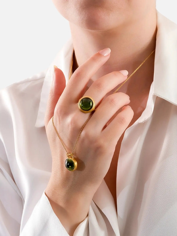 ECE LONDON Aurea Terra Necklace – Gold, önden görünüm