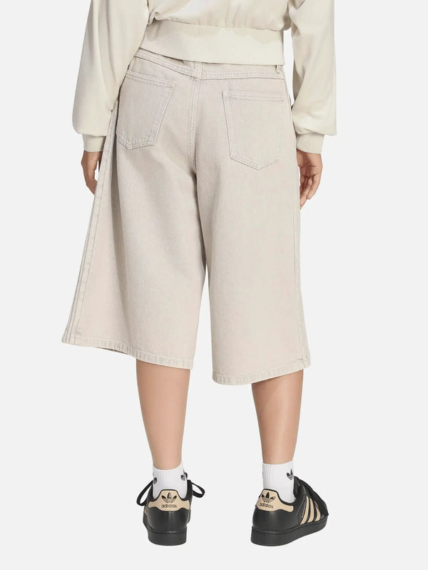 ADIDAS ORIGINALS Mid Rise Denim Jorts – Clear Grey Denim, arka görünüm