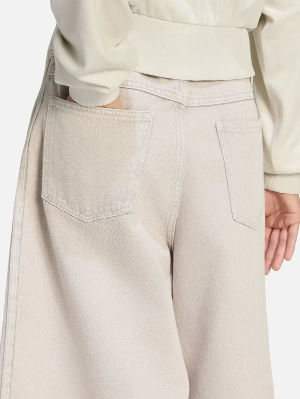 ADIDAS ORIGINALS Mid Rise Denim Jorts – Clear Grey Denim, arka görünüm