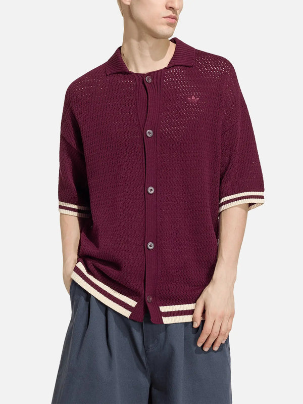 ADIDAS ORIGINALS Crochet Jersey – Maroon, ön görünüm