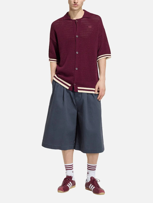 ADIDAS ORIGINALS Crochet Jersey - Maroon – maroon, önden görünüm