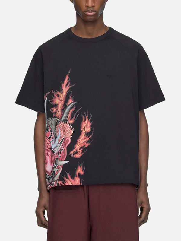 Y-3 Graphic Short Sleeve Tee – siyah, önden görünüm