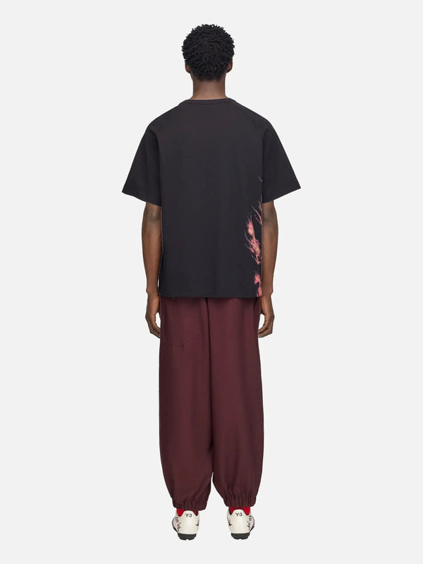 Y-3 Graphic Short Sleeve Tee - Black – siyah, arka görünüm