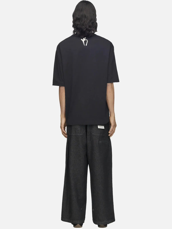 Y-3 Chito Graphic SS Tee – siyah, arkadan görünüm