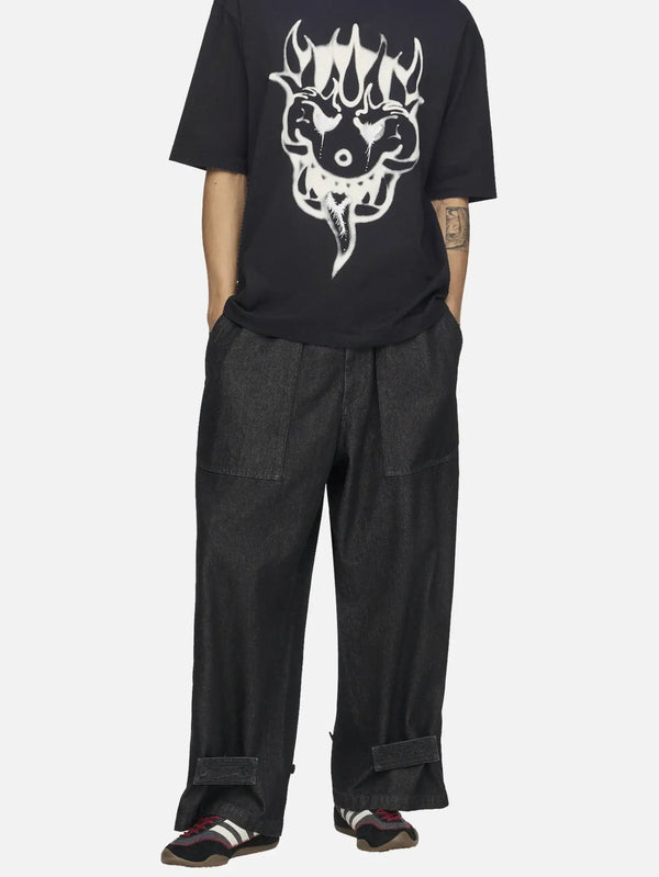 Y-3 Chito Graphic SS Tee - Black – siyah, önden görünüm