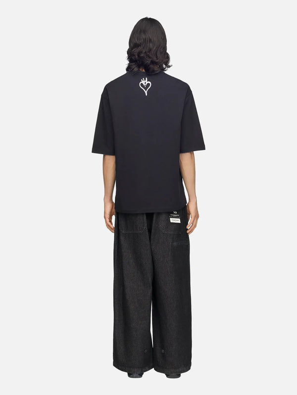 Y-3 Chito Graphic SS T-Shirt – Black, arkadan görünüm