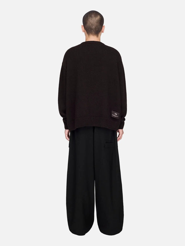 Y-3 Chito Graphic Knit Sweater – siyah, arka görünüm