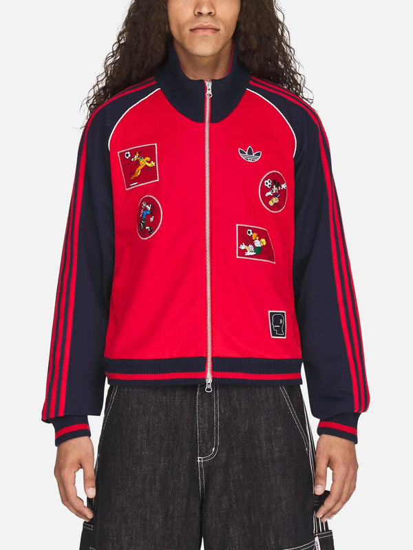 ADIDAS ORIGINALS Brain Dead x Disney x adidas Track Top - Better Scarlet - EŞOFMAN ÜSTÜ