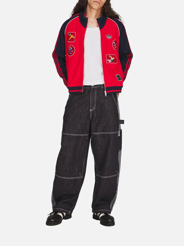 ADIDAS ORIGINALS Brain Dead x Disney x adidas Track Top - Better Scarlet - EŞOFMAN ÜSTÜ