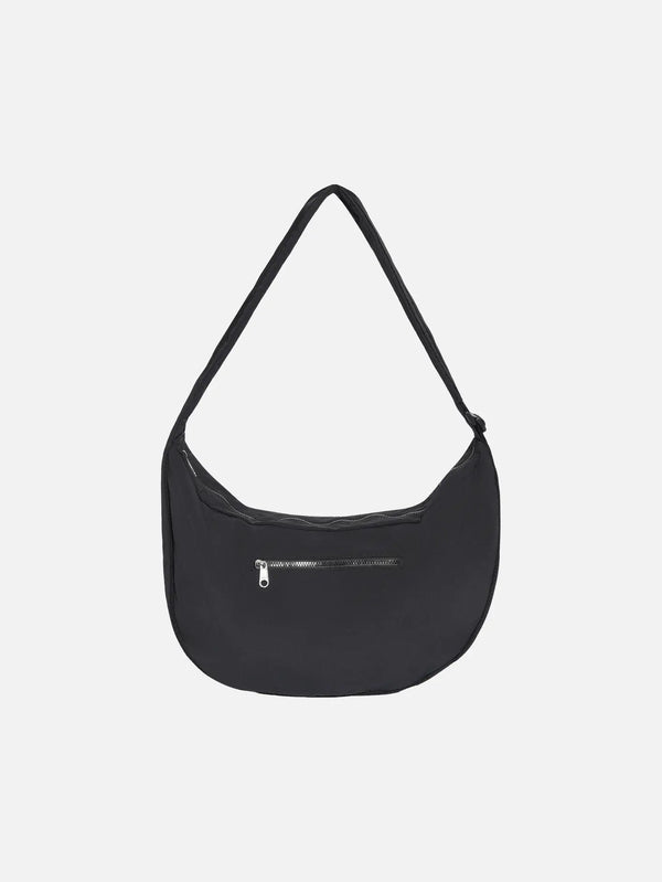 ADIDAS ORIGINALS Halfmoon Bag – Black, ön fermuarlı cep, ön görünüm