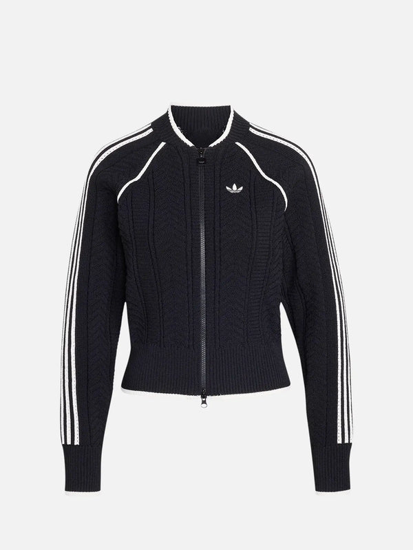 ADIDAS ORIGINALS SST Track Top – siyah, önden görünüm