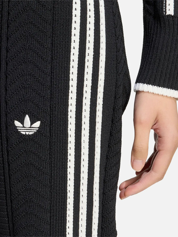 ADIDAS ORIGINALS SST Wide Leg Track Pant – siyah, yakın çekim: kumaş dokusu ve trefoil logosu