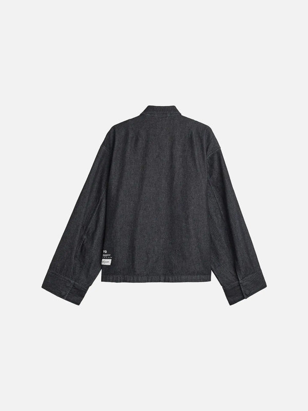 Y-3 Denim Jacket W - Black – siyah, arka görünüm, oversize kesim