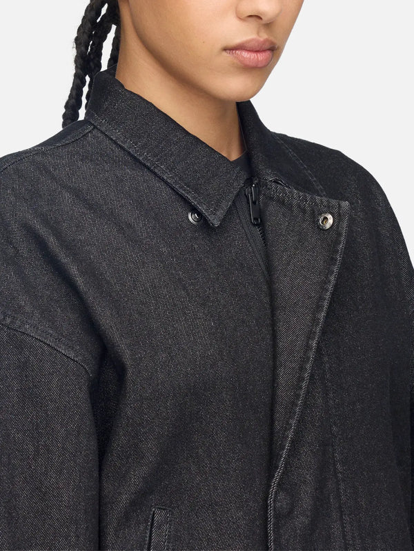 Y-3 Denim Jacket W - Black – siyah, önden görünüm
