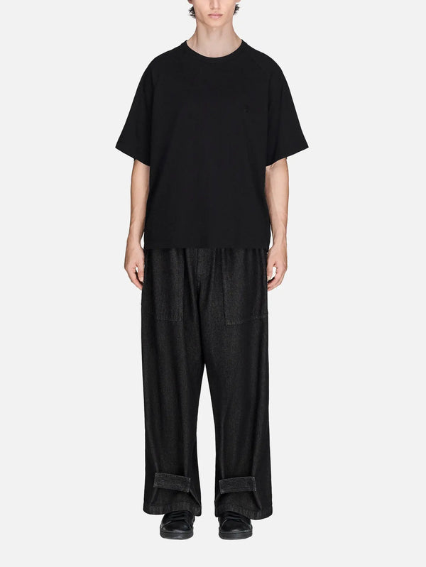 Y-3 Denim Wide Pants – siyah, önden görünüm