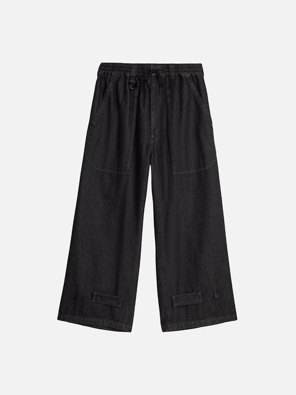 Y-3 Denim Wide Pants - Black – siyah, önden görünüm