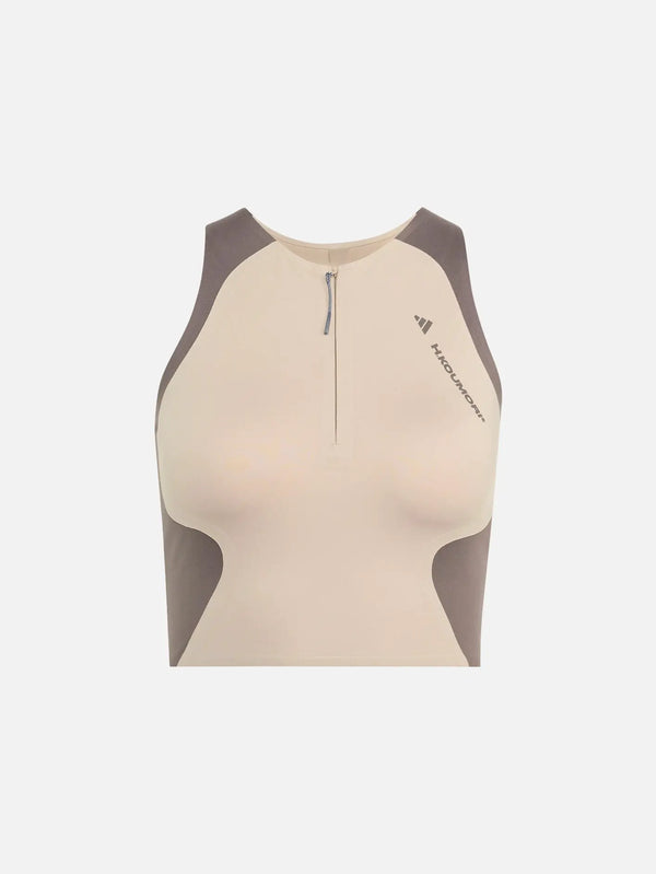 ADIDAS ORIGINALS adidas x Hermanos Koumori Running Crop Top - Wonde – bej ve kahverengi tonlar, önden görünüm