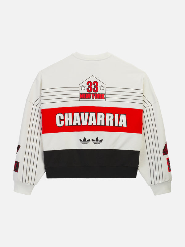 ADIDAS ORIGINALS, Willy Chavarria x adidas NY Ball Crewneck - Off White, SWEATSHIRT, shopi go'da!